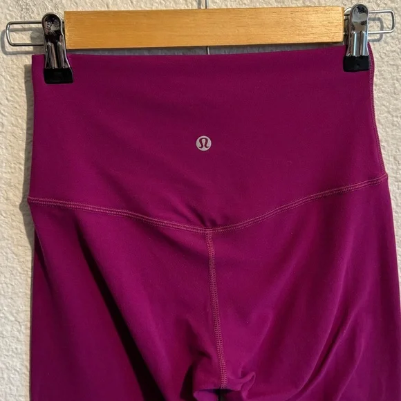 Lululemon Align High Rise Crop Leggings Deep Fuschia Pink Purple Women’s 4 - Picture 5 of 7